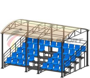 Купить Трибуна для зрителей 5 рядов на 42 места с навесом и перилами в Хадыженске 