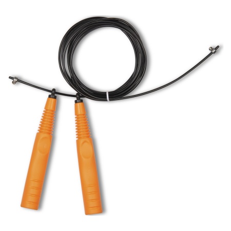 Купить Скакалка высокооборотная Кроссфит стальной шнур в оплетке 2.9 м чёрно-оранжевая в Хадыженске 